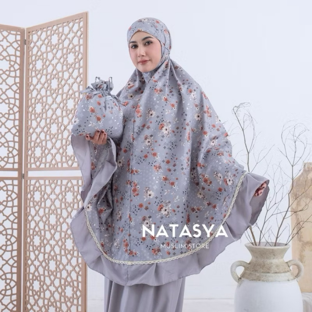 NATASYA - Mukena Katun Motif Dewasa 2in1 Allaya Series