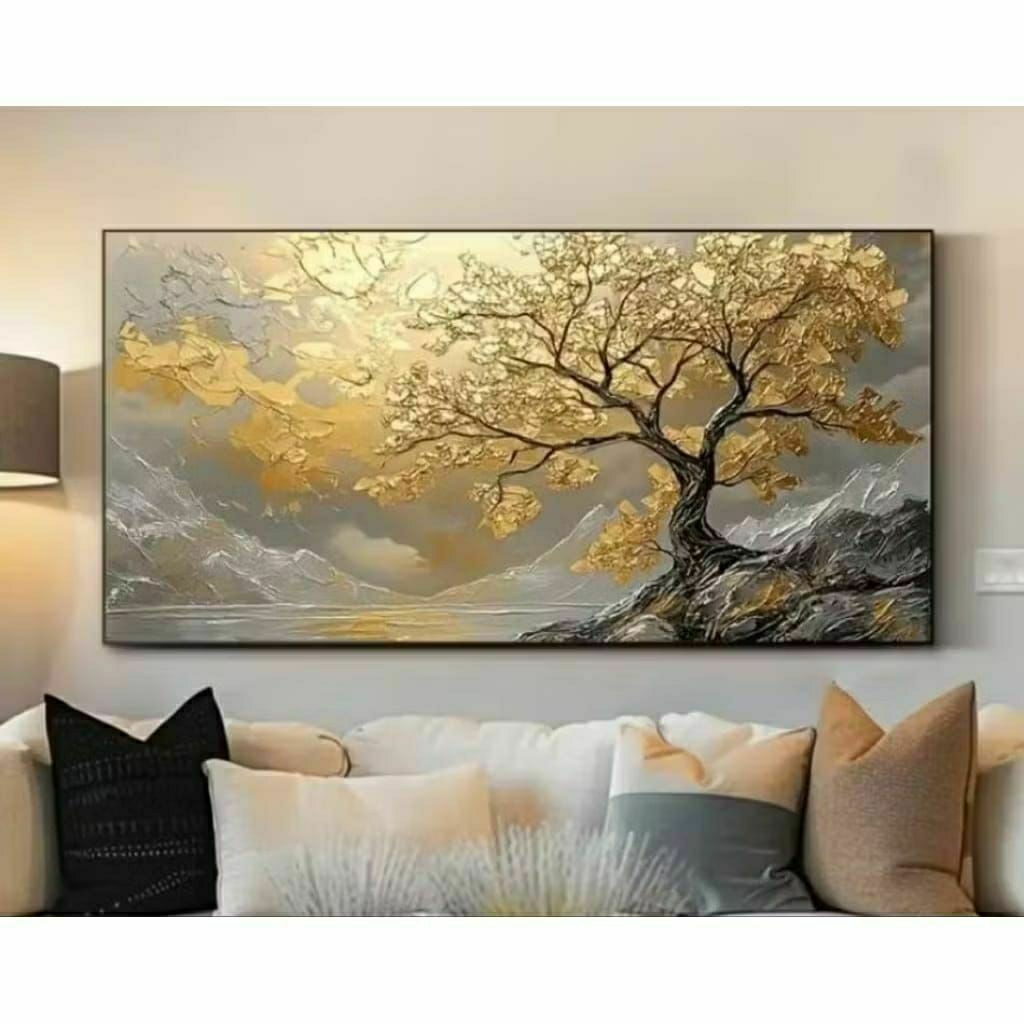 lukisan pohon/ lukisan abstrak/ Lukisan koi/Lukisan bunga