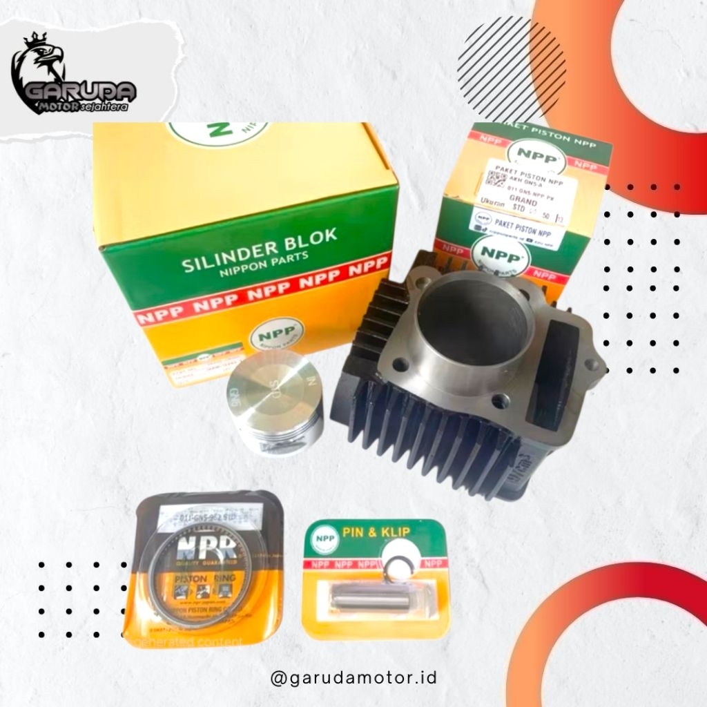 Cylinder Silinder Blok Kit Set Piston NPP GN5 Astrea Grand Prima Star Impressa