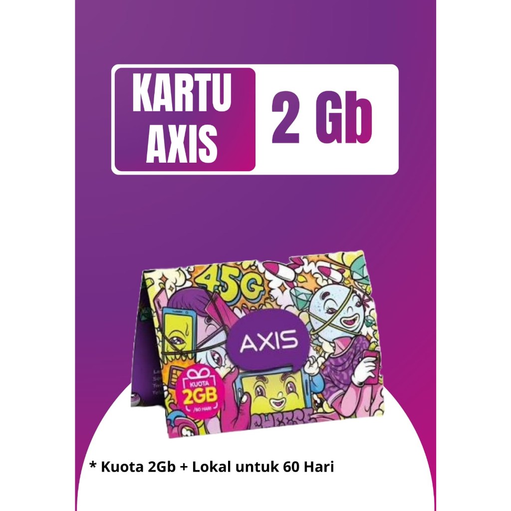 Kartu Perdana Axis 2Gb 60Hr - Nasional