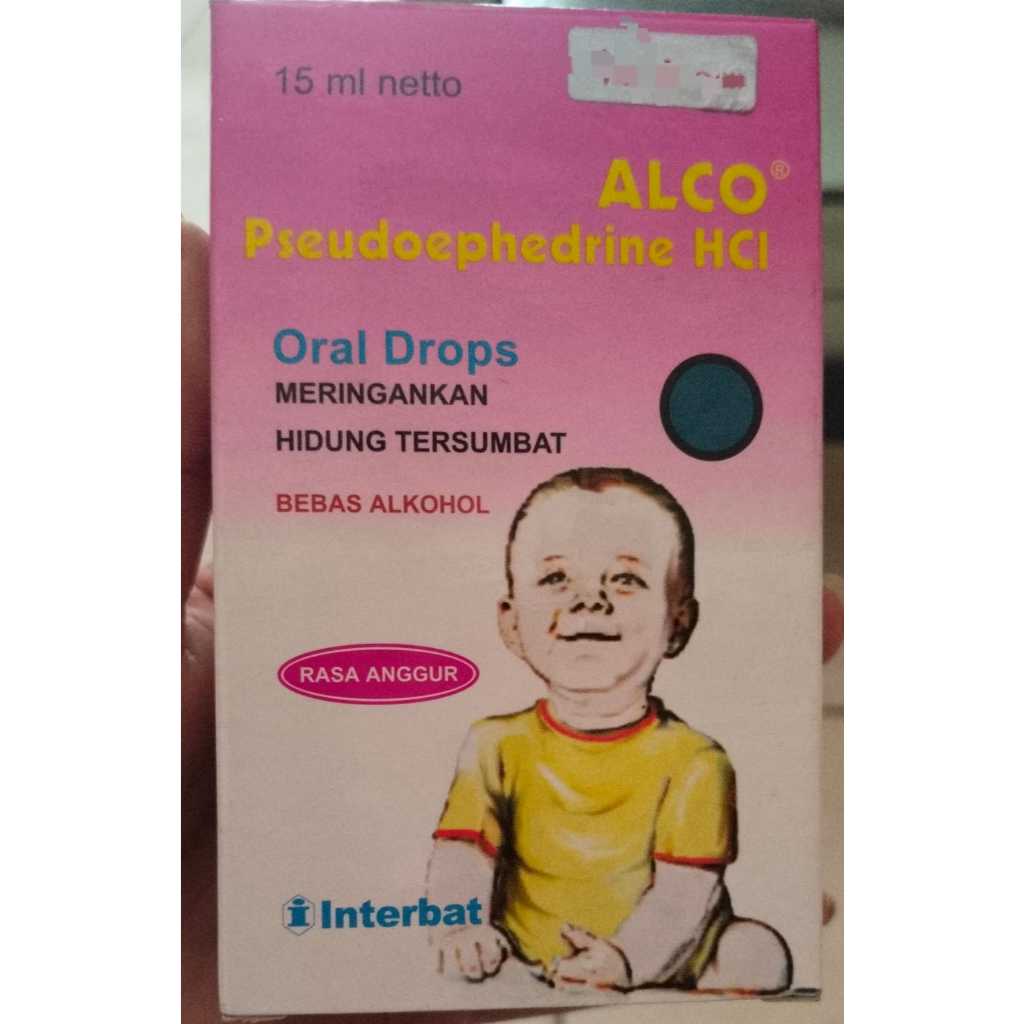 Obat Flu Pilek Bayi Alco Drop 15ml - Meringankan Hidung Tersumbat rasa anggur