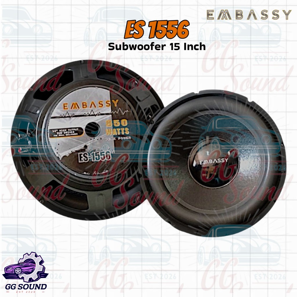 SUBWOOFER EMBASSY 15INCH DOUBLE COIL DOUBLE MAGNET EMBASSY ES-1556