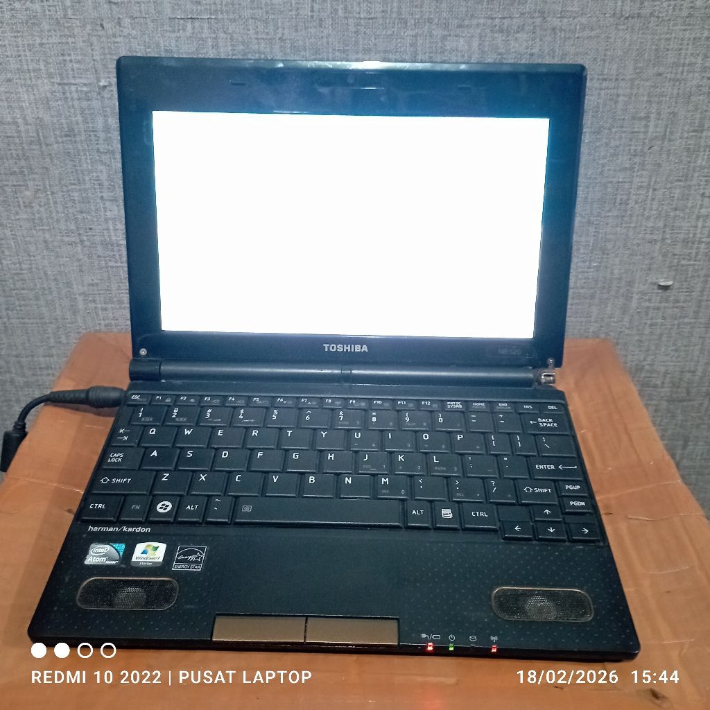 Notebook Toshiba NB520 Ram2gb DDR3 HDD250 Lcd10in mesin Normal tested minus Lcd brlik" unit gak ada 