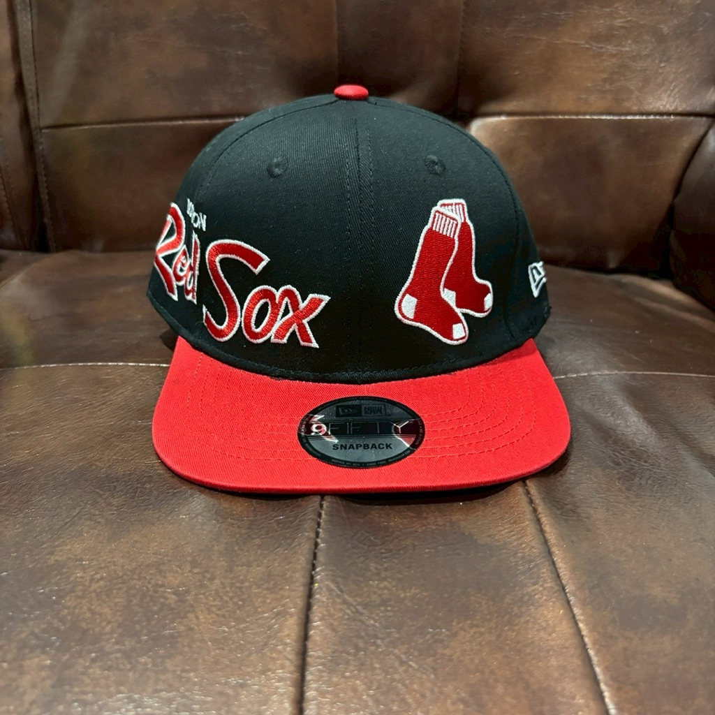TOPI MLB RED SOX 9 FIFTY BLACK RED || UNISEX CAP