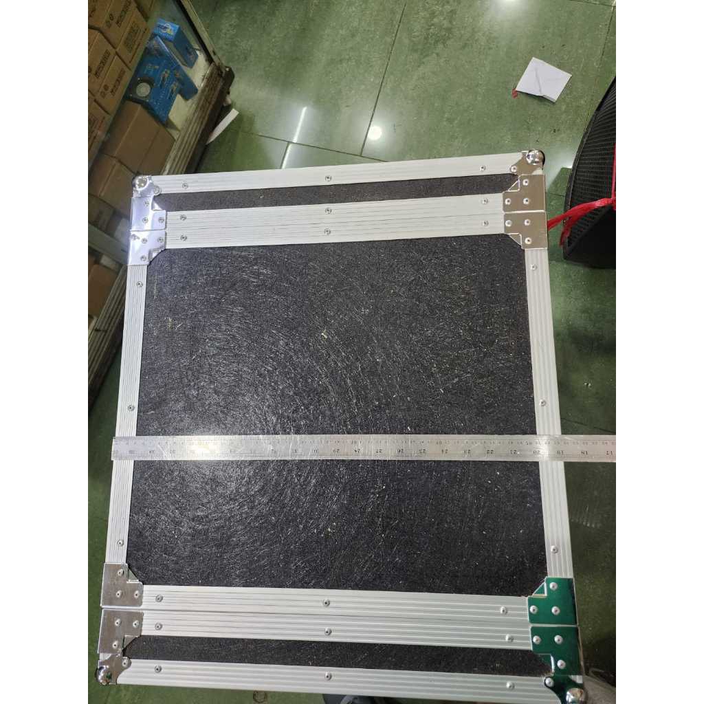 Box Hardcase / Flightcase rack sound 12U lapisan serat Fiberglass HITAM – Kokoh tahan benturan dan ringan