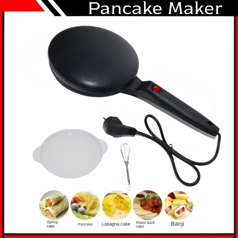 Pancake Maker Pan Electric Wajan Pembuat Crepes Kulit Lumpia Listrik 600W Wajan Pancake Anti Lengket