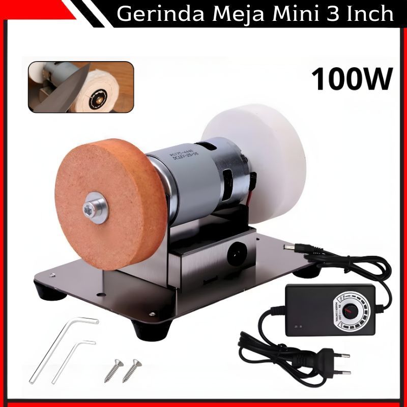 Mesin Gerinda Meja Mini Gerinda Duduk 3 Inch Gerinda Asah Portable 100 W