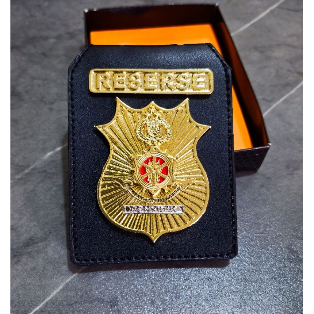 Kalung Lencana ID Card Penyidik Reserse polri Gold kualitas Premium