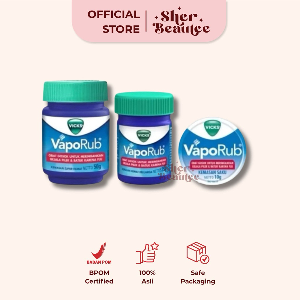 Vicks VapoRub 10gr | 25gr | 50gr - Balsem Untuk Flu Dan Batuk Anak