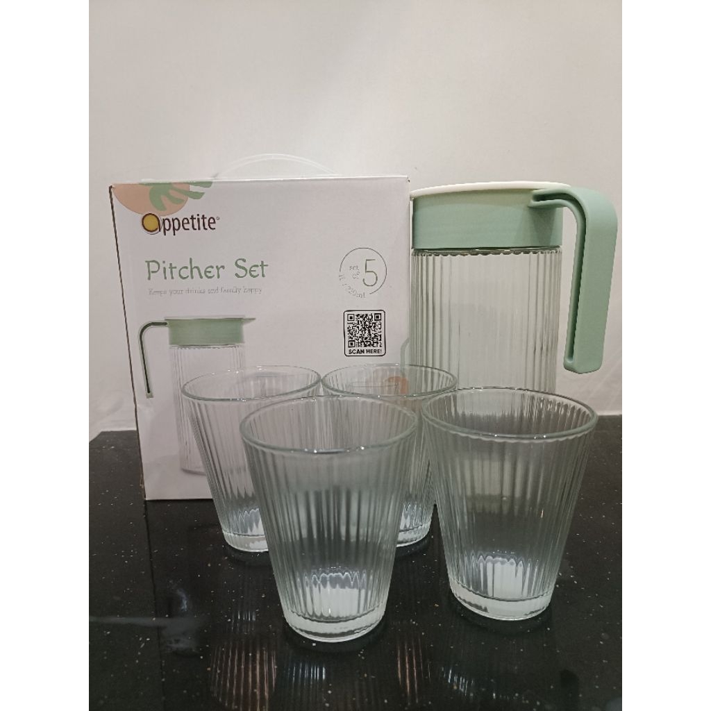 informasi // appetite // pitcher set // set of 5 // @220ml / 1Liter // set jar