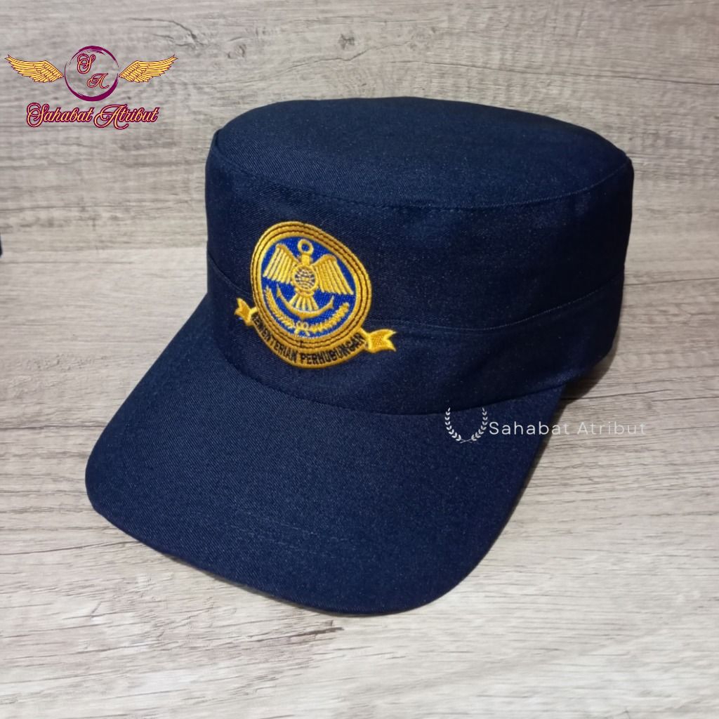 TOPI KEMENHUB GOL 2 FREE NAMA - TOPI KOMANDO KEMENHUB GOL 2 - TOPI PERHUBUNGAN GOL 2
