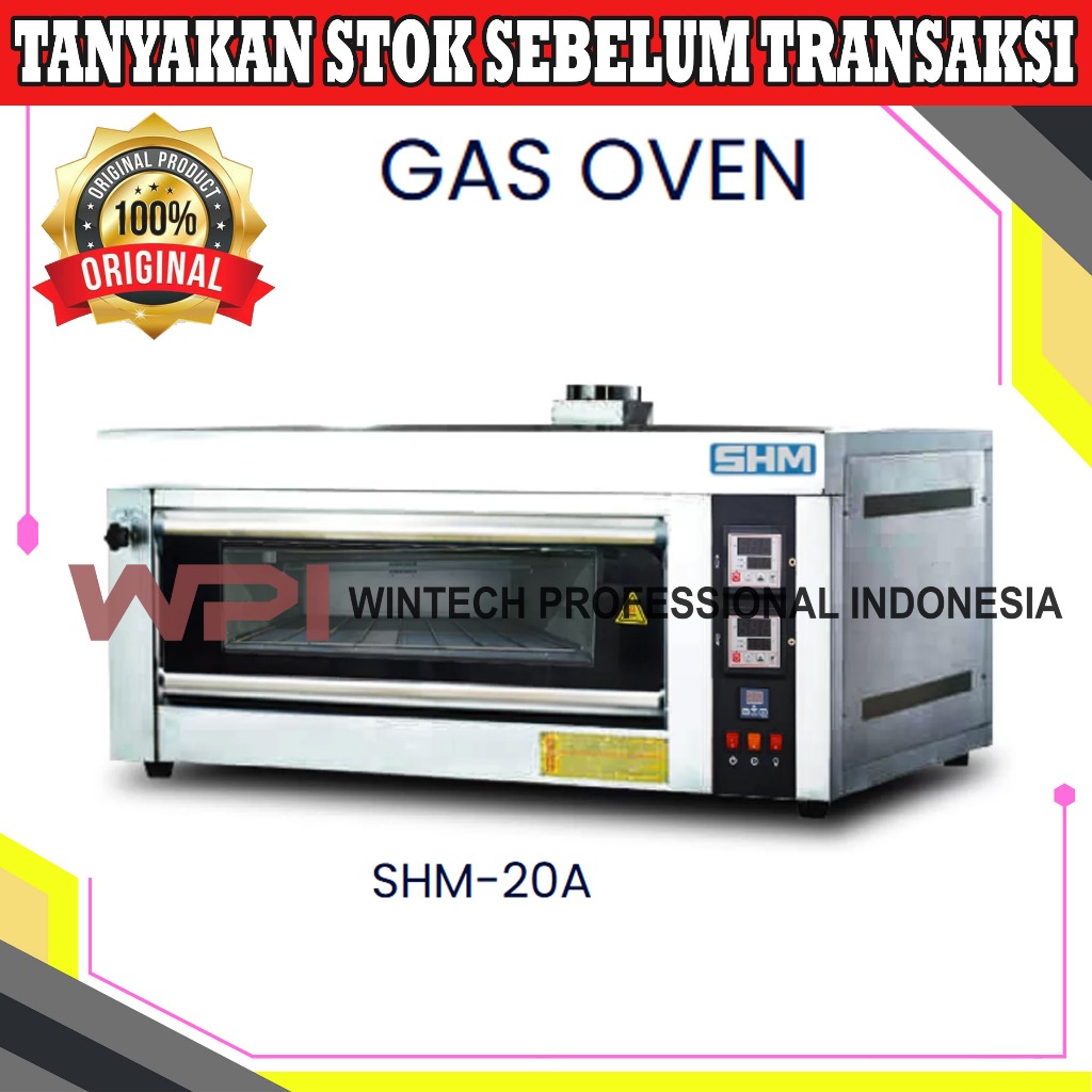 SHM SHM-20A Gas Baking Oven / Oven Gas Pemanggang Roti - Oven 1 Deck 2 Loyang - Oven Roti SHM20A SHM