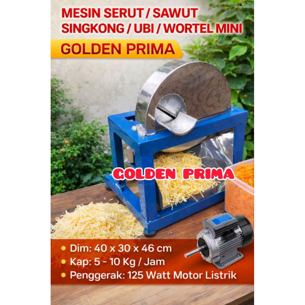 MESIN SERUT/SAWUT SINGKONG WORTEL KENTANG MINI GP