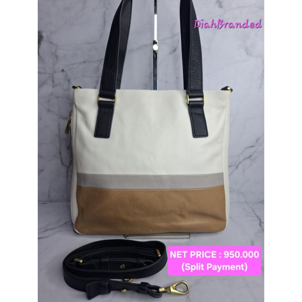 F090 - PRELOVED TAS FOSSIL PRESTON HOBO (Serian tanpa key)