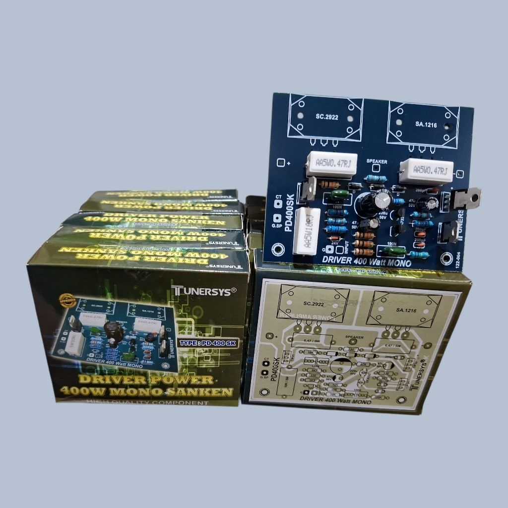 Kit Power Amplifier Mono Sanken 400 Watt - Komponen Berkualitas, Desain Terintegrasi, Ideal untuk Si