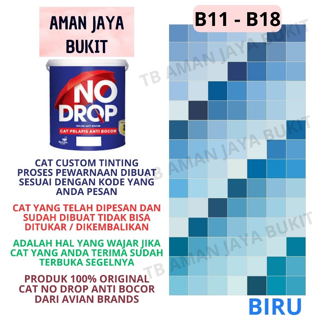 Cat No Drop 1KG Warna Biru Pakai Mesin TINTING 888 Colour Sensation (PART 2)