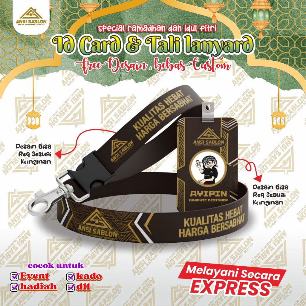 Id Card & Tali Lanyard Custom/Id card Acara/Tali Lanyard Custom