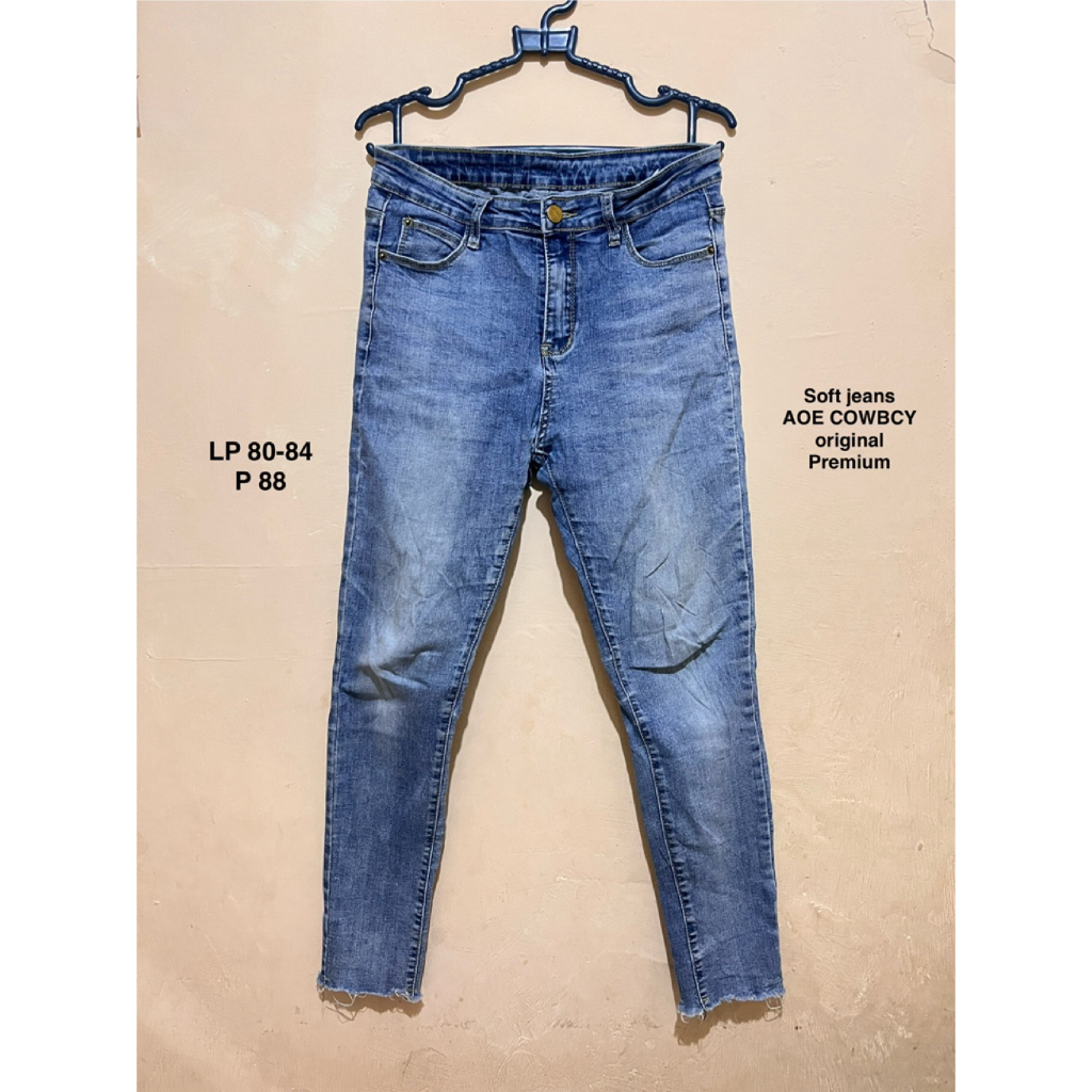 Celana Soft Jeans Wanita AOE COWBOY Premium preloved