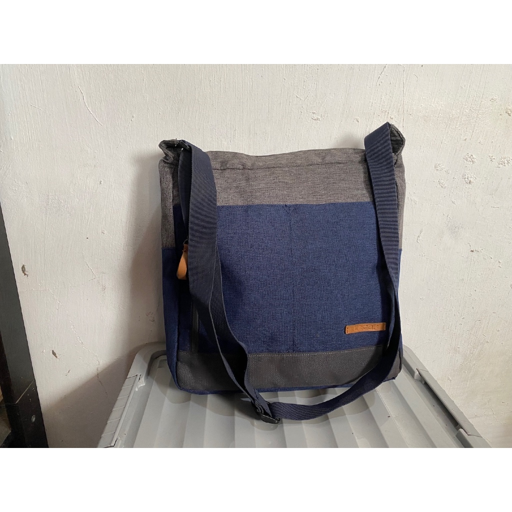 tas slempang hobo wanita pria LECAF canvas tebal preloved