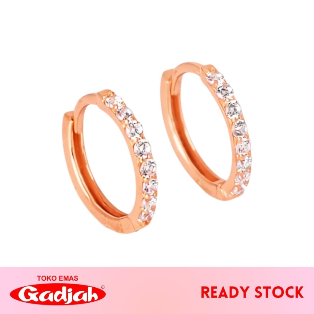 Anting Emas Jepret Bulat Mata - Toko Emas Gadjah