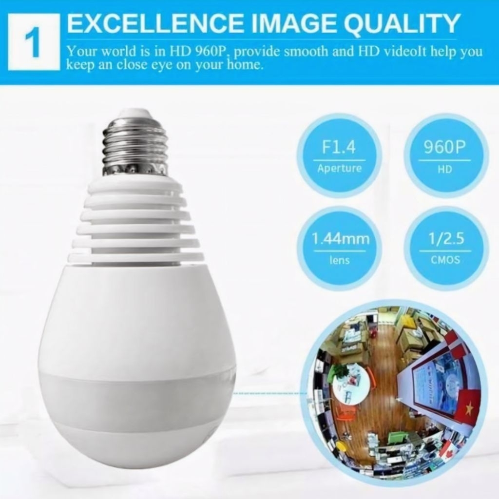 Cctv Balon Lampu Bulat Kamera 360 Derajat