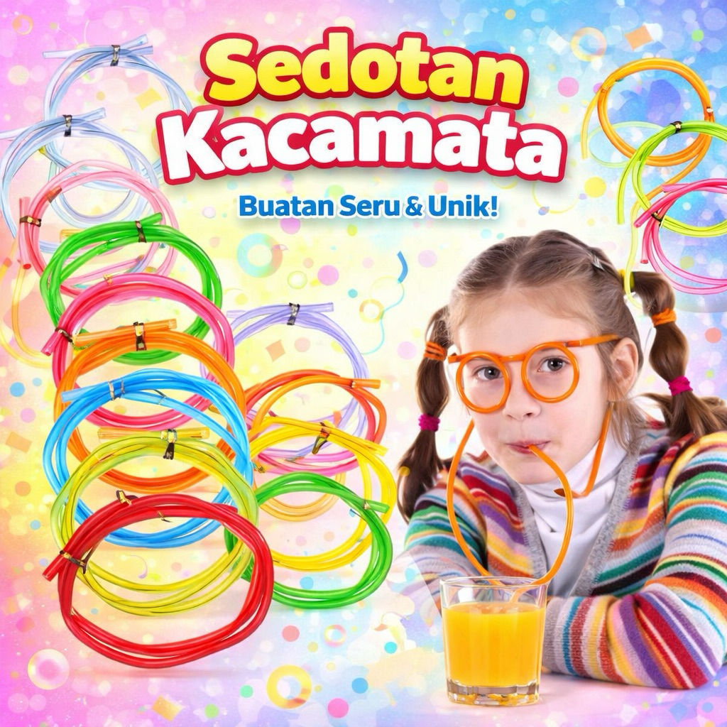Sedotan Kacamata Terapi Wicara Grosir | Souvenir Ultah & Hampers Anak