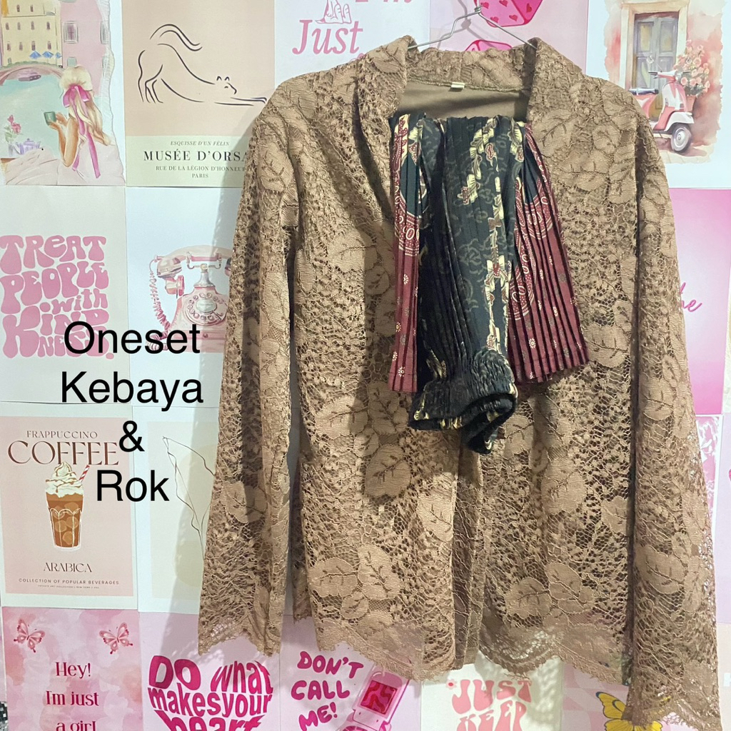 Preloved Kebaya Wanita Setelan Kebaya + Rok Kondangan Wisuda