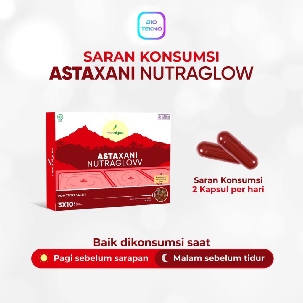 Astaxani Nutraglow Astaxanthin Suplemen Kecantikan Kapsul Untuk Mencerahkan Kulit Flek Hitam