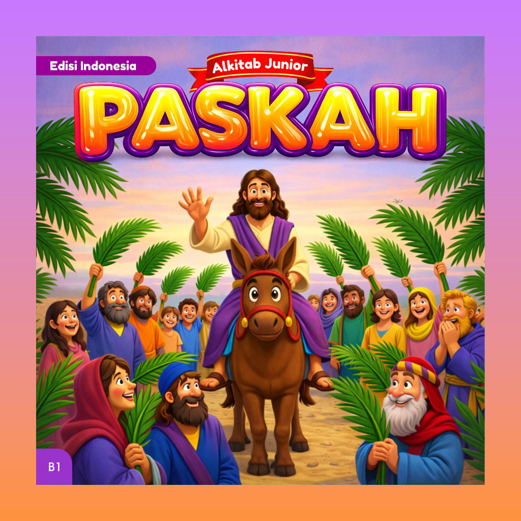 PASKAH - Akitab Junior (Bahasa Indonesia) - Buku cerita bergambar kehidupan sebelum dan sesudah peny