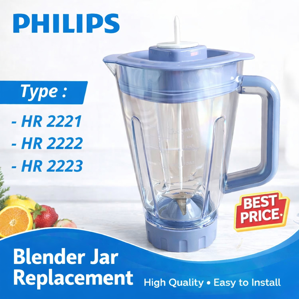 Set Gelas Blender Philips HR 2221-2223 Plastik Mika 1,5L