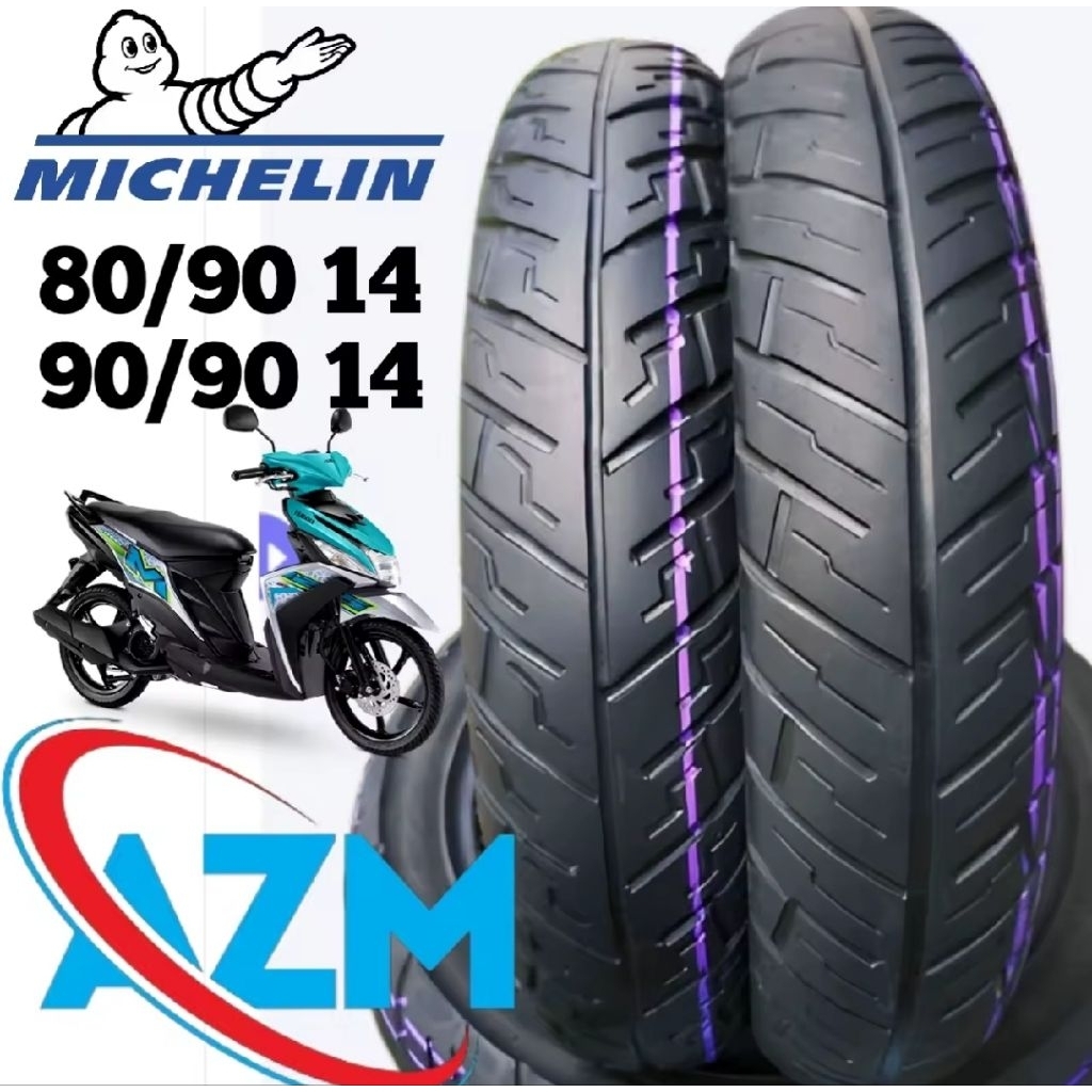PROMO BAN MICHELIN 80/90 90/90 14 TUBLES