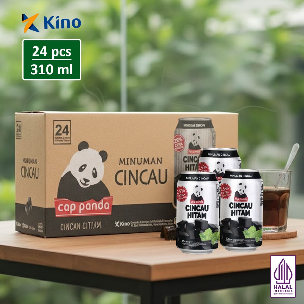 Cincau Cap Panda 1 Dus Isi 24 x 310ml Instant Drink Grass Jelly Minuman Kaleng Cincau Hitam Cincau K