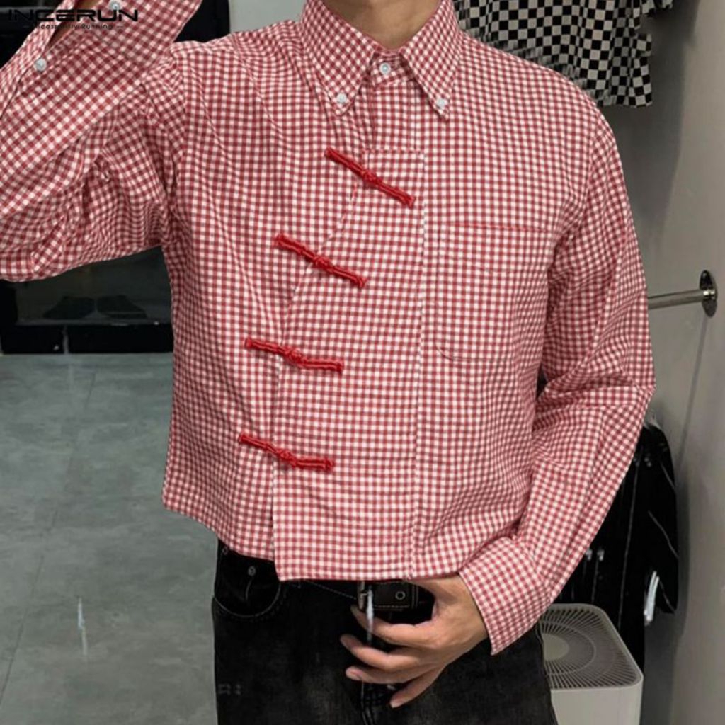 kemeja pria kancing cina Shanghai Chiang i