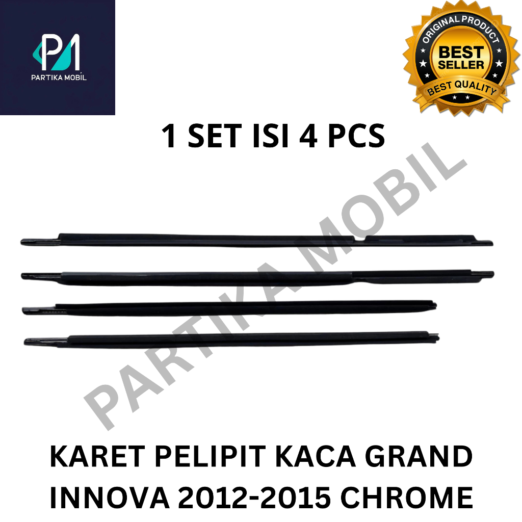 Karet Pelipit Kaca Grand Innova 2012-2015 Krum 1 Set 4 Pcs