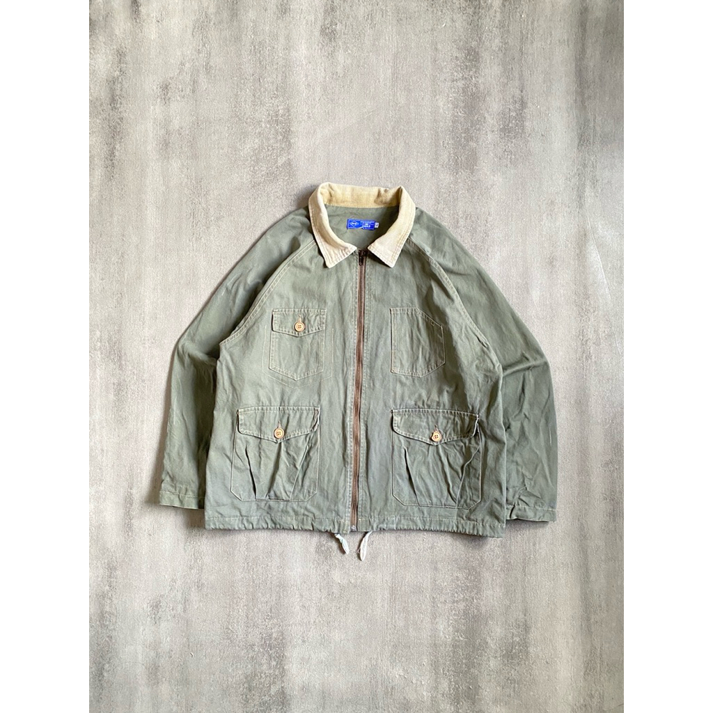 Utility Work Jacket with Corduroy collar