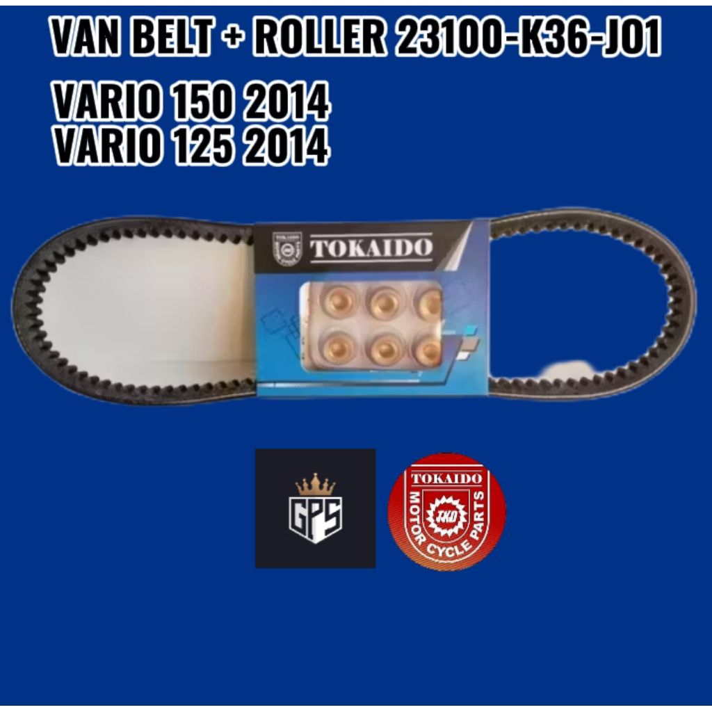 Van Belt+Roller Vario 150,Vario 125 K36 Original Tokaido