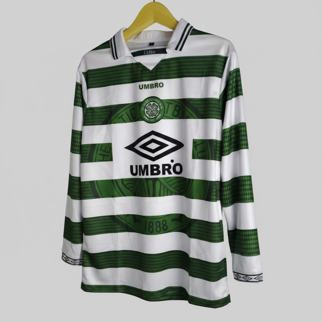 Jersey Celtic Retro Vintage Lengan Panjang 1997/98