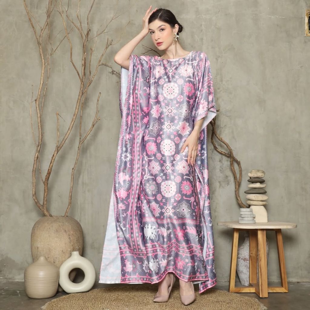 Kaftan Pink • Kaftan Pink Abstract • Kaftan Modern • Kaftan Jumbo • Long Kaftan Premium • Dress Pink