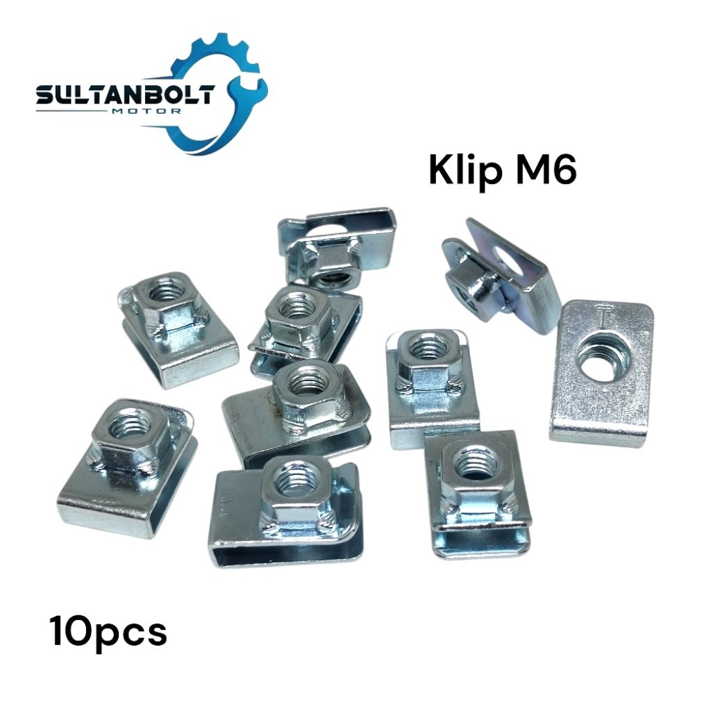 Clip Klip Spit M6 Baut 10 Klip M6 Standar/Klip M6 Lebar/Klip M6 Hitam Universal