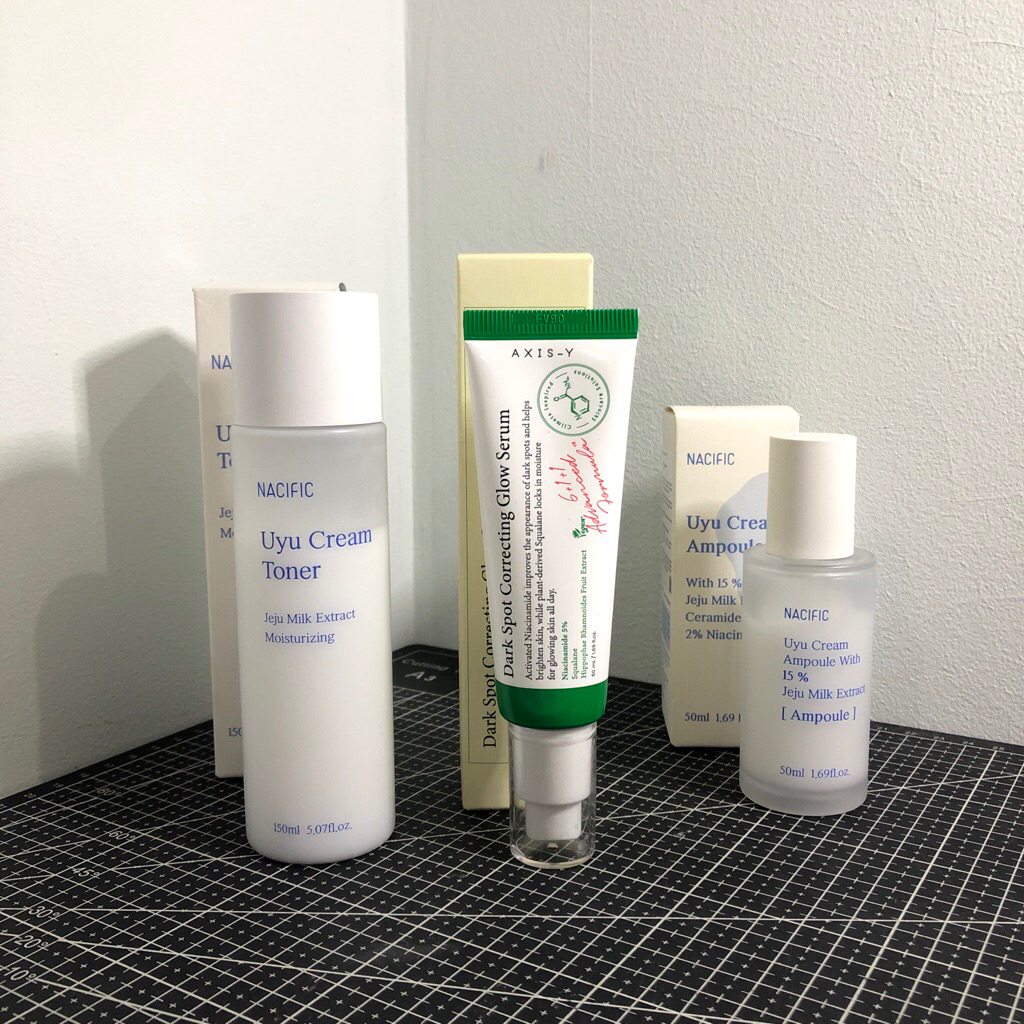 PRELOVED SKINCARE NACIFIC PHYTO NIACIN ESSENCE SERUM UYU CREAM MOISTURIZER HADALABO GOKUJYUN SERUM