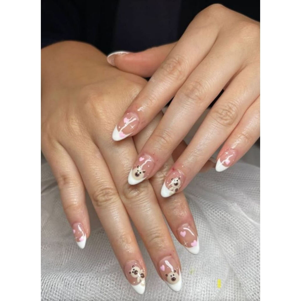 NAILHAQ Q05 ORIGINAL HANDMADE kuku palsu press on nail nails PREMIUM fake nail nails kuku prancis de