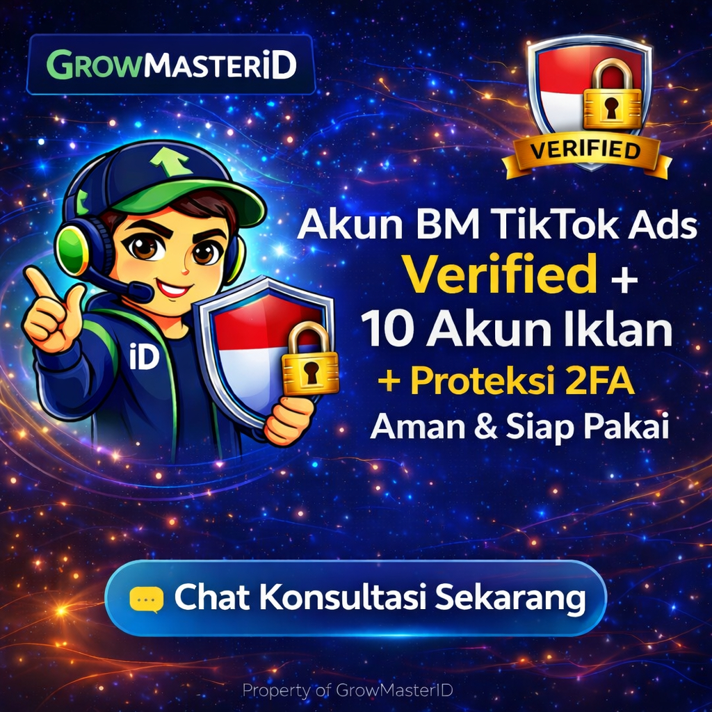 Akun BM TikTok Ads Verified , 10 Akun Iklan BONUS 1 + Proteksi 2FA | Aman & Siap Pakai