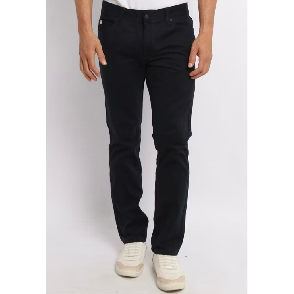 celana levis jeans reguler/standar warna hitam ukuran sampai jumbo