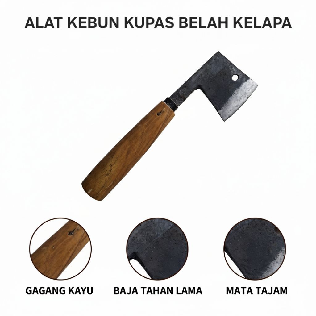 Alat Kebun Berladang Kapak Kupas cangkang kulit kelapa Kampak serbaguna