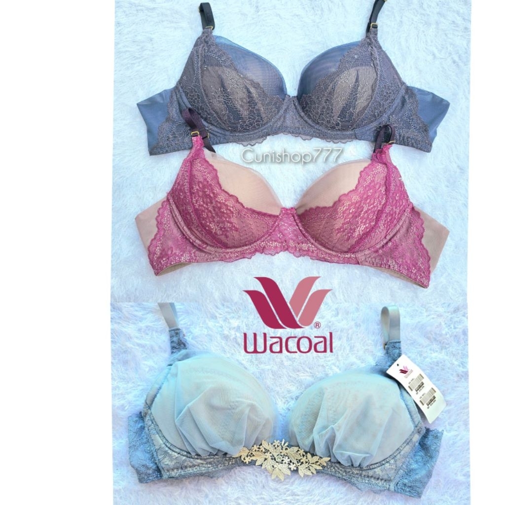 BRA WACOAL JAPAN TANPA KAWAT LACE S M L LL XL EL XXL MBI 2875 BUSA SEDANG PUSHUP BH PUSH UP WIRELESS