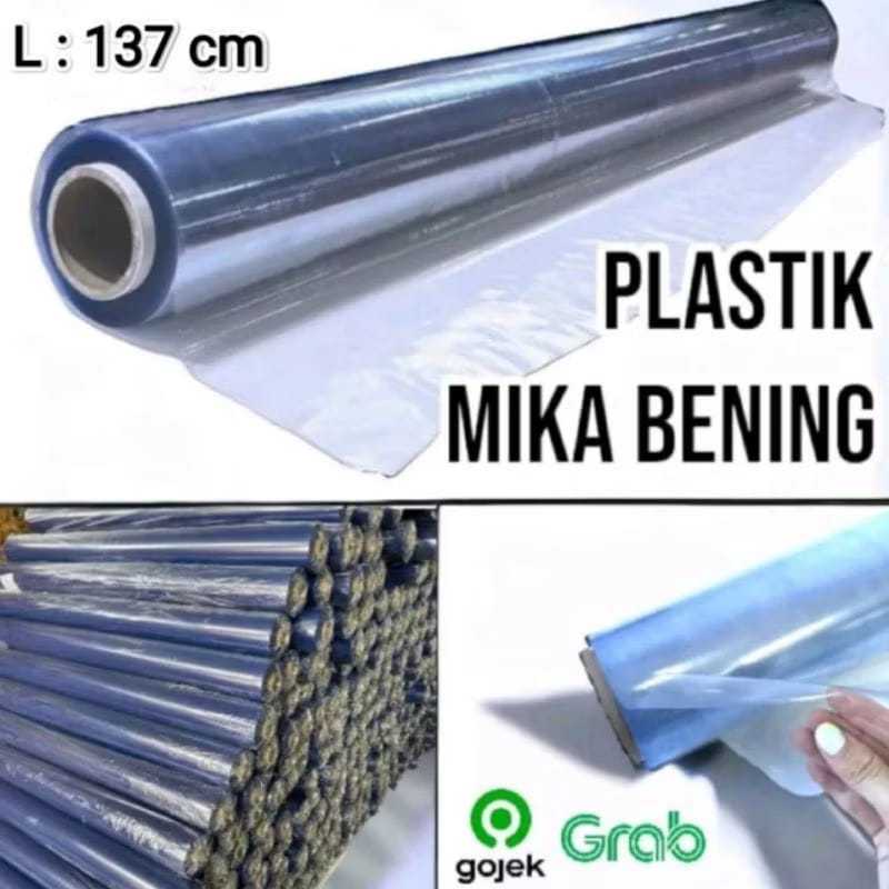 Taplak Meja Plastik Bening Tebal / Karpet Plastik / Plastik Trasparant / Karpet Meteran Mika