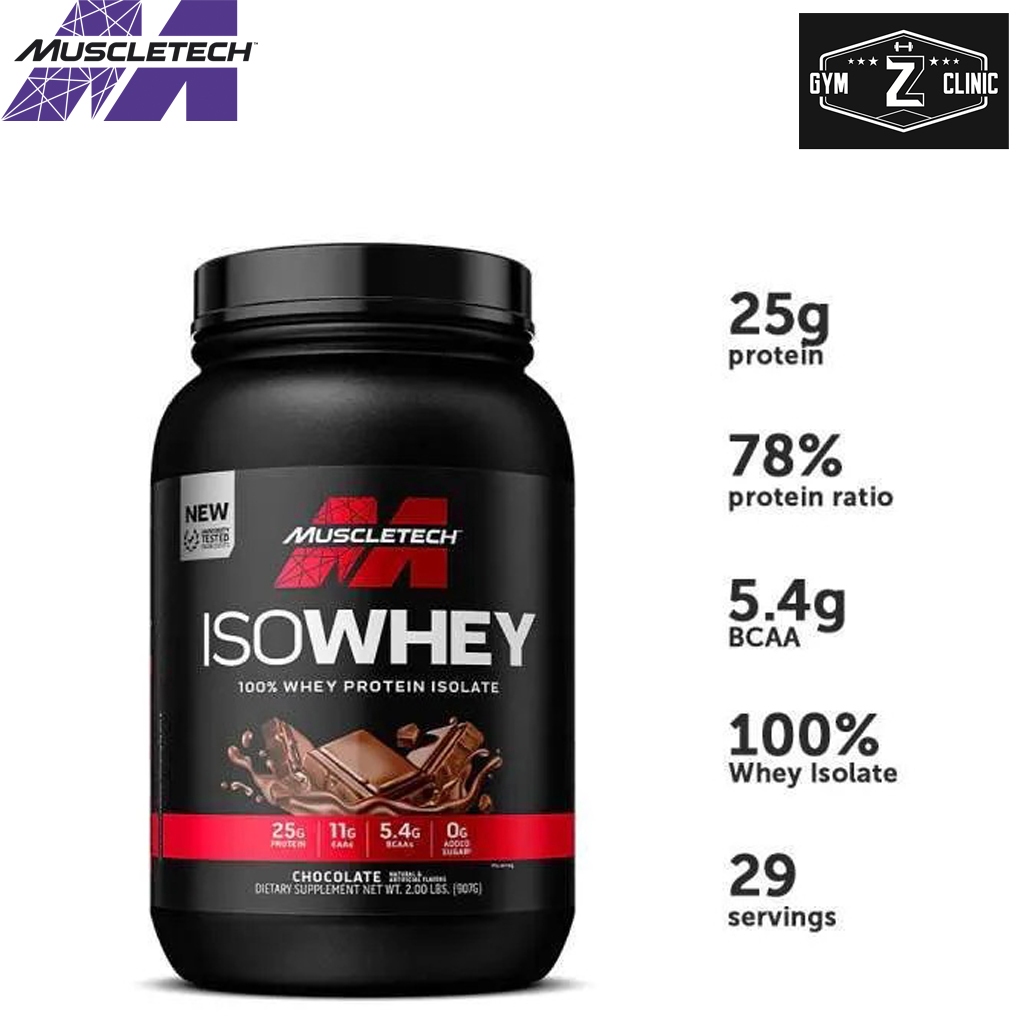 MUSCLETECH Isowhey Protein Isolate 100% Whey isolate 2 Lbs Nitrotech Iso Whey