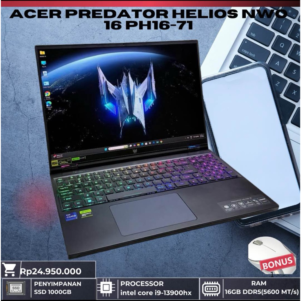 LAPTOP ACER PREDATOR HELIOS NEO 16 PH16-71