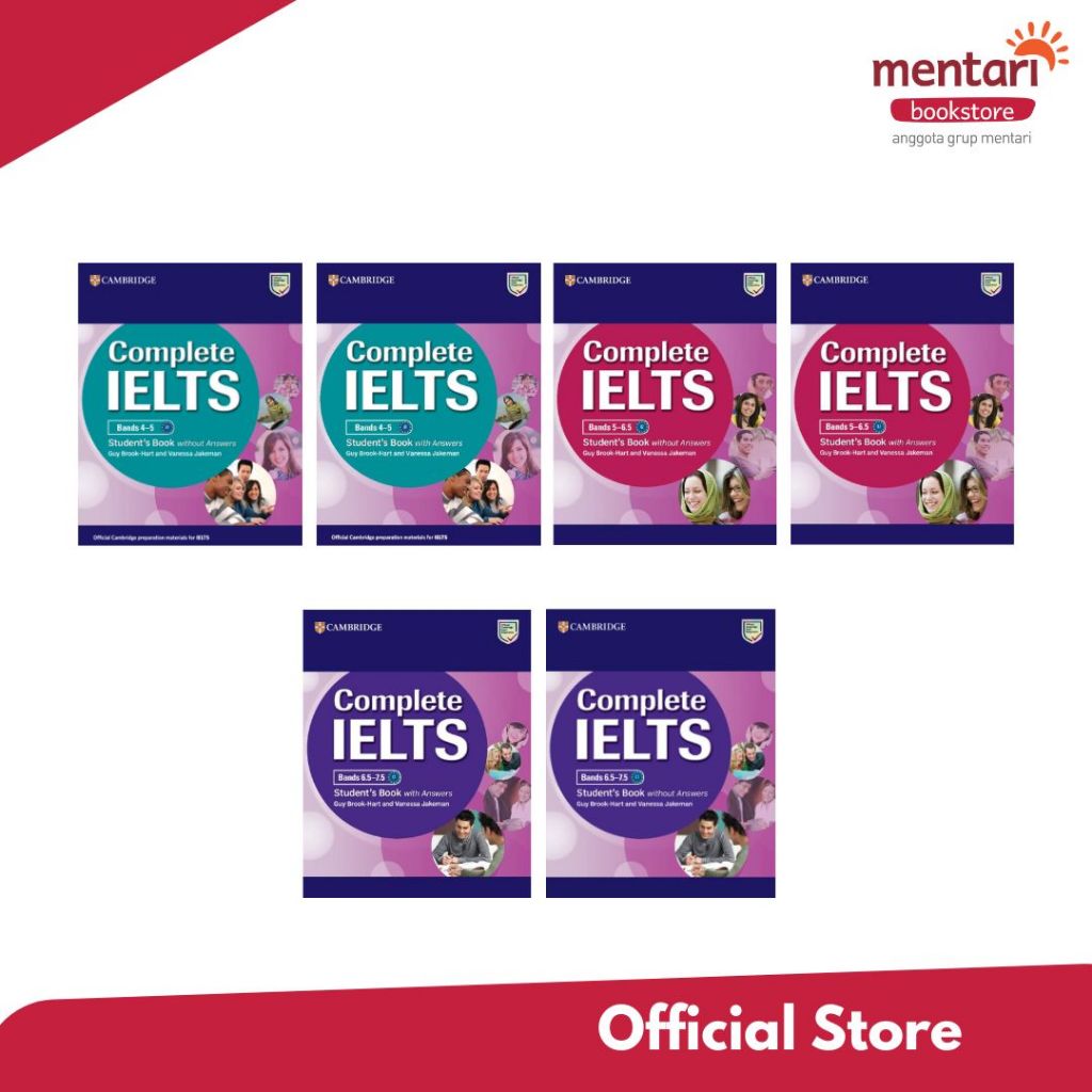 Mentari Bookstore - Complete IELTS Bands Studen't Book With Answers & Without Answer (ORIGINAL)