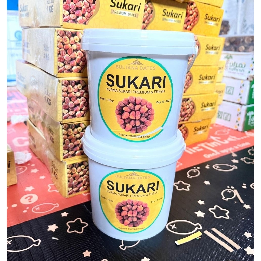 Kurma Sukari Ember 850gr Asli Kurma Sukari Premium